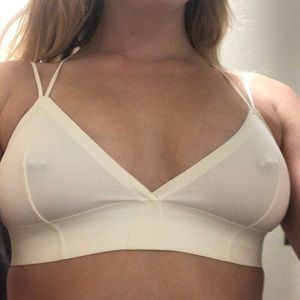 WHITE BRA